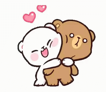 Bears hugging